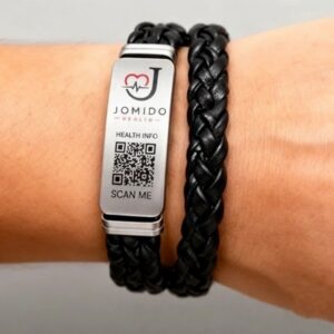 CardioMed-Infoband  doppeltes geflochtenes Leder mit Magnetverschluß