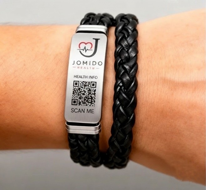 CardioMed-Infoband doppeltes geflochtenes Leder mit Magnetverschluß